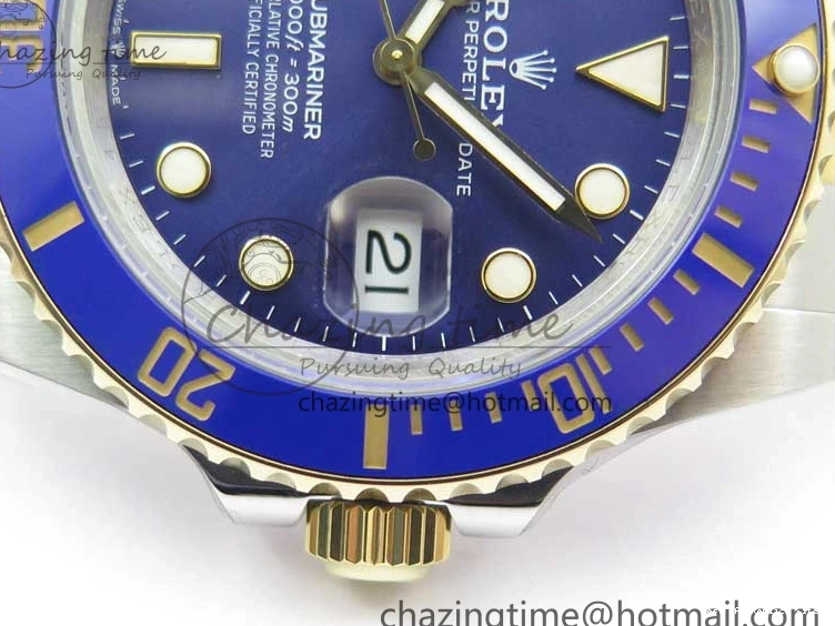 AAA Replica Watches HighQuality Edition Bracelet YG YG 2574 on Best Dial 41mm LB Blue SS Maker SS BP 126613 Submariner 0106